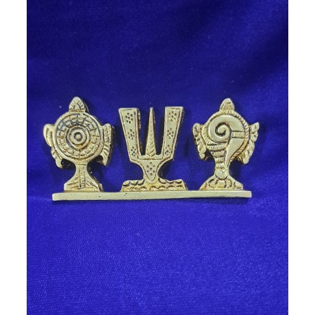 Brass Shanku Chakra Namam Stand 